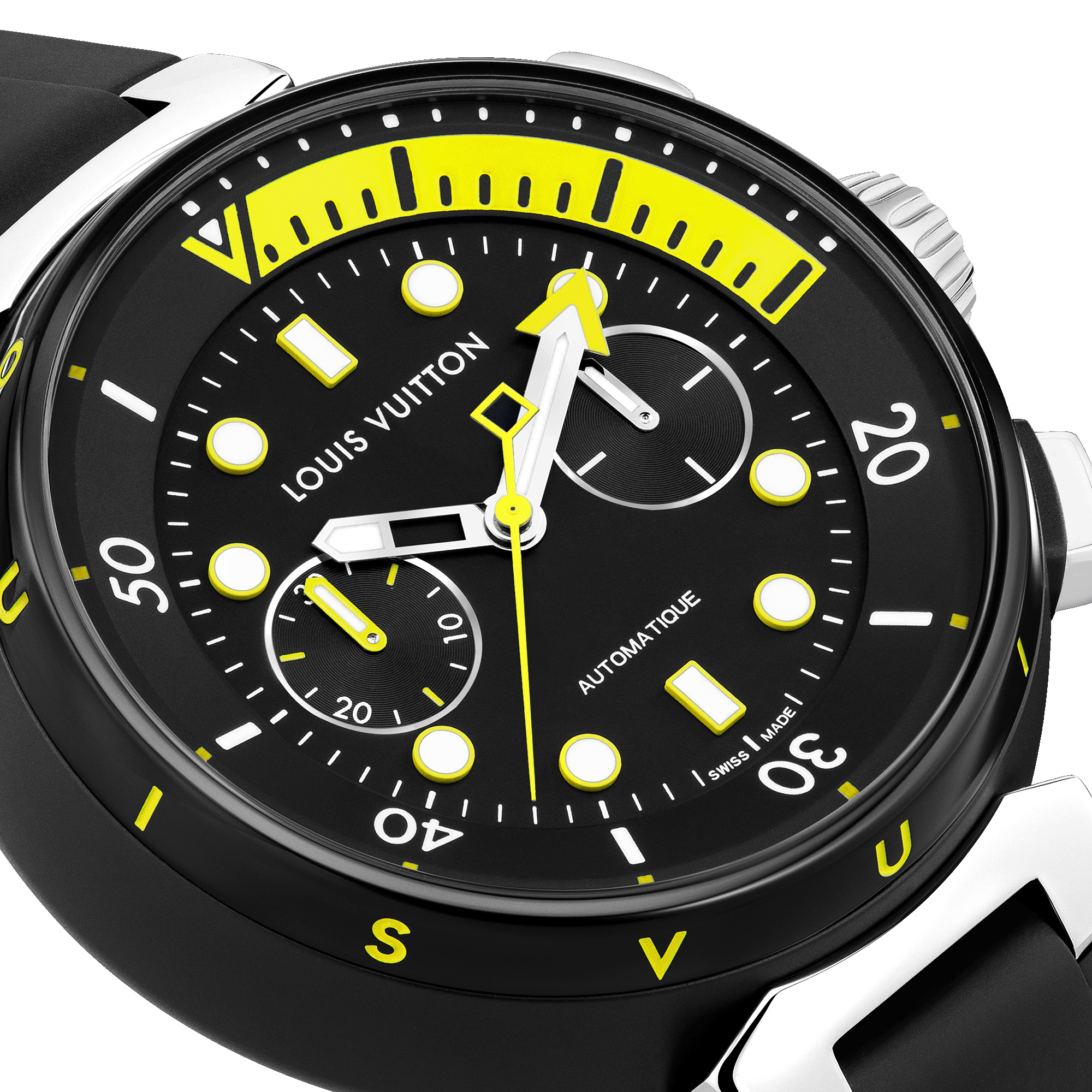  All Watches } Tambour Street Diver Chronograph, automatic, 46mm, steel | Louis Vuitton ® (Product zoom)
