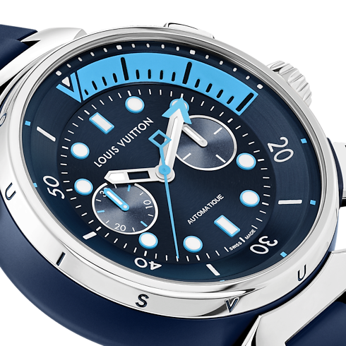 All Watches } Tambour Street Diver Chronograph, automatic, 46mm, steel | Louis Vuitton ® (Product zoom)