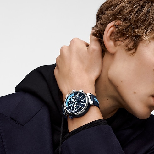 All Watches } Tambour Street Diver Chronograph, automatic, 46mm, steel | Louis Vuitton ® (Product zoom)