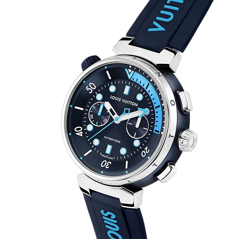 All Watches } Tambour Street Diver Chronograph, automatic, 46mm, steel | Louis Vuitton ® (Product zoom)