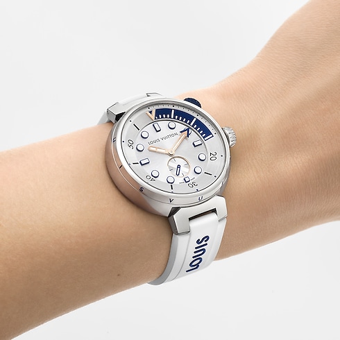 All Watches } Tambour Street Diver, quartz, 39.5mm, steel | Louis Vuitton ® (Product zoom)