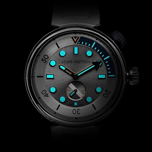 All Watches } Tambour Street Diver, quartz, 39.5mm, steel | Louis Vuitton ® (Product zoom)