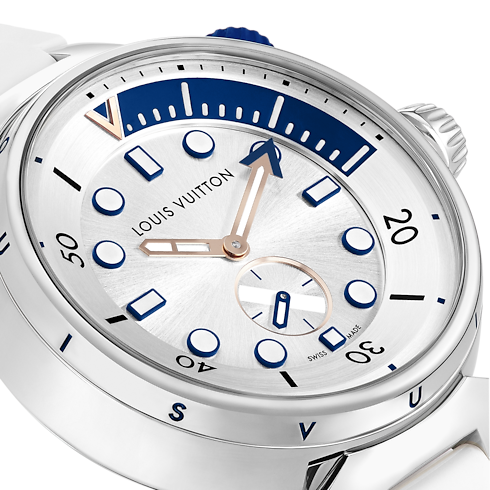 All Watches } Tambour Street Diver, quartz, 39.5mm, steel | Louis Vuitton ® (Product zoom)