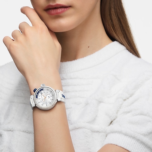 All Watches } Tambour Street Diver, quartz, 39.5mm, steel | Louis Vuitton ® (Product zoom)