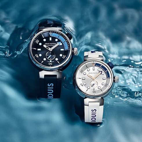 All Watches } Tambour Street Diver, quartz, 39.5mm, steel | Louis Vuitton ® (Product zoom)
