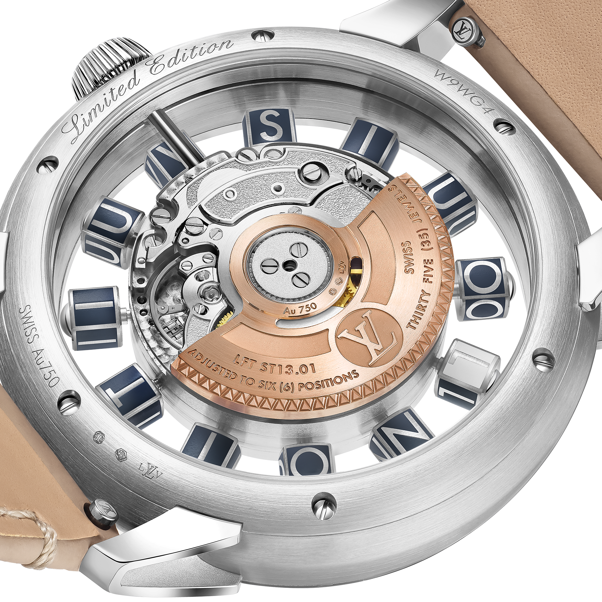 Tambour Taiko Spin Time Air, Automatic, 42.5mm, White gold