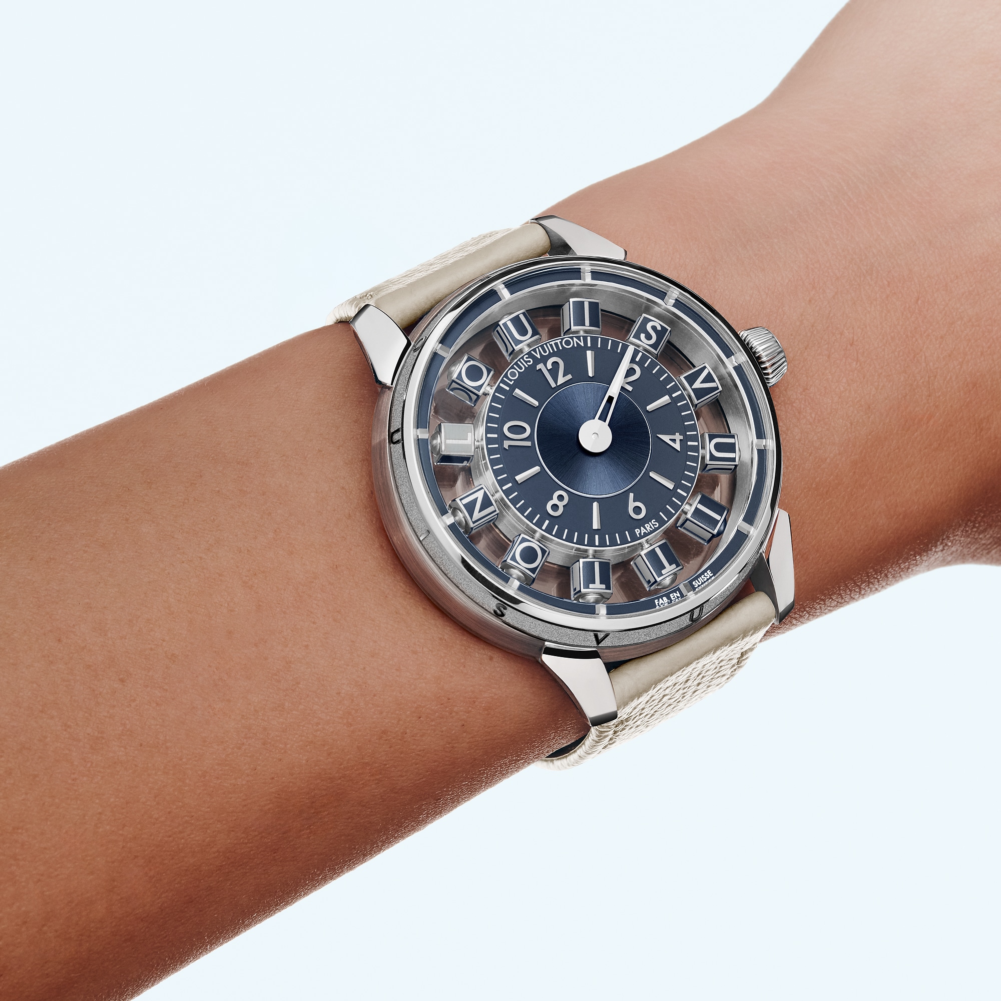 Tambour Taiko Spin Time Air, Automatic, 42.5mm, White gold