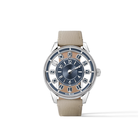 All Watches } Tambour Taiko Spin Time Air, Automatic, 42.5mm, White gold | Louis Vuitton ® (Product zoom)