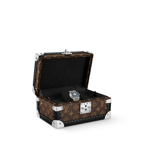 All Watches } Tambour Taiko Spin Time Air, Automatic, 42.5mm, White gold, Hawk's eye and diamonds | Louis Vuitton ® (Product zoom)