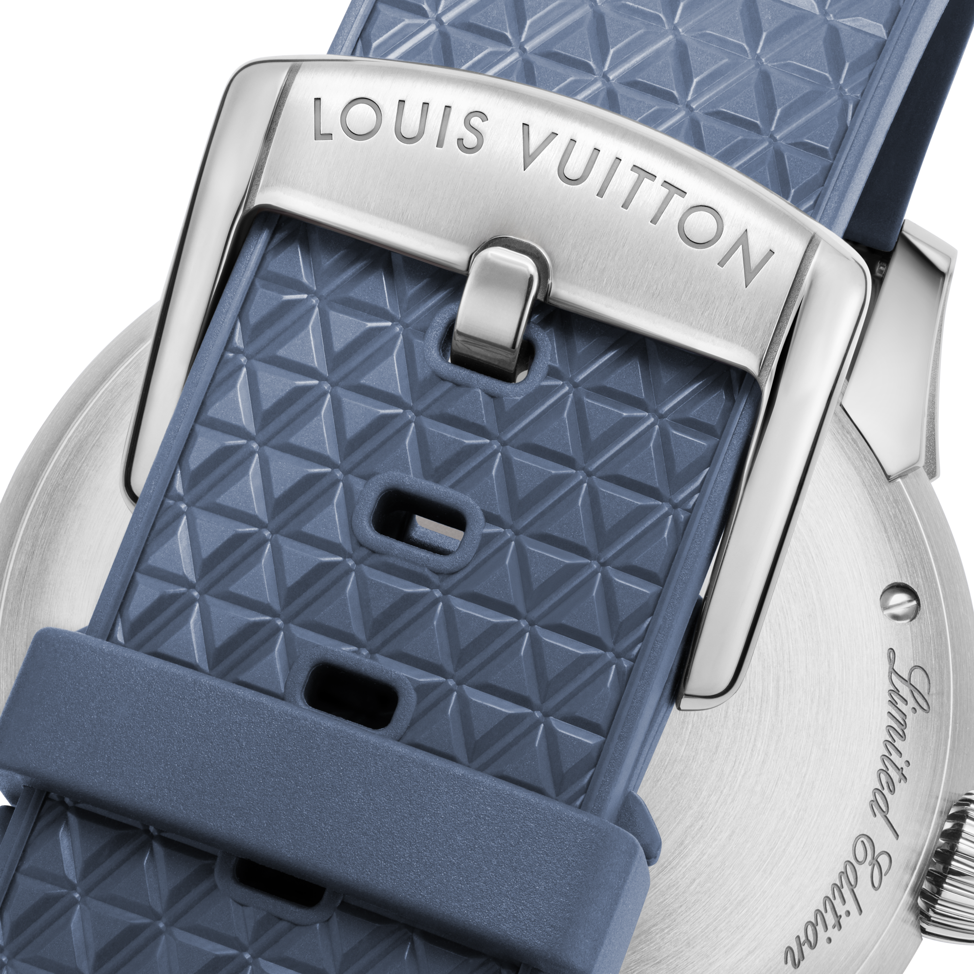  All Watches } Tambour Taiko Spin Time, Automatic, 39.5mm, White gold | Louis Vuitton ® (Product zoom)