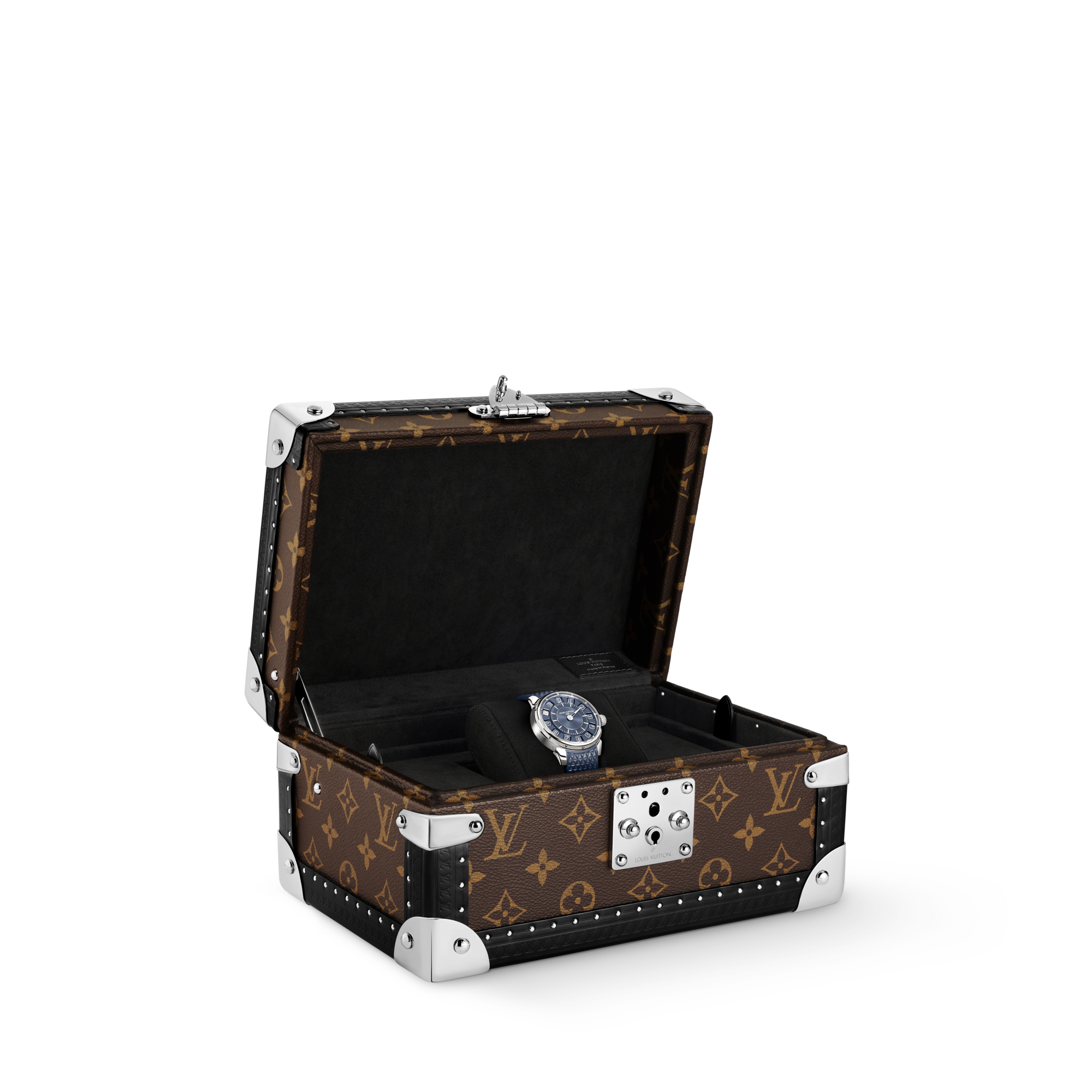  All Watches } Tambour Taiko Spin Time, Automatic, 39.5mm, White gold | Louis Vuitton ® (Product zoom)