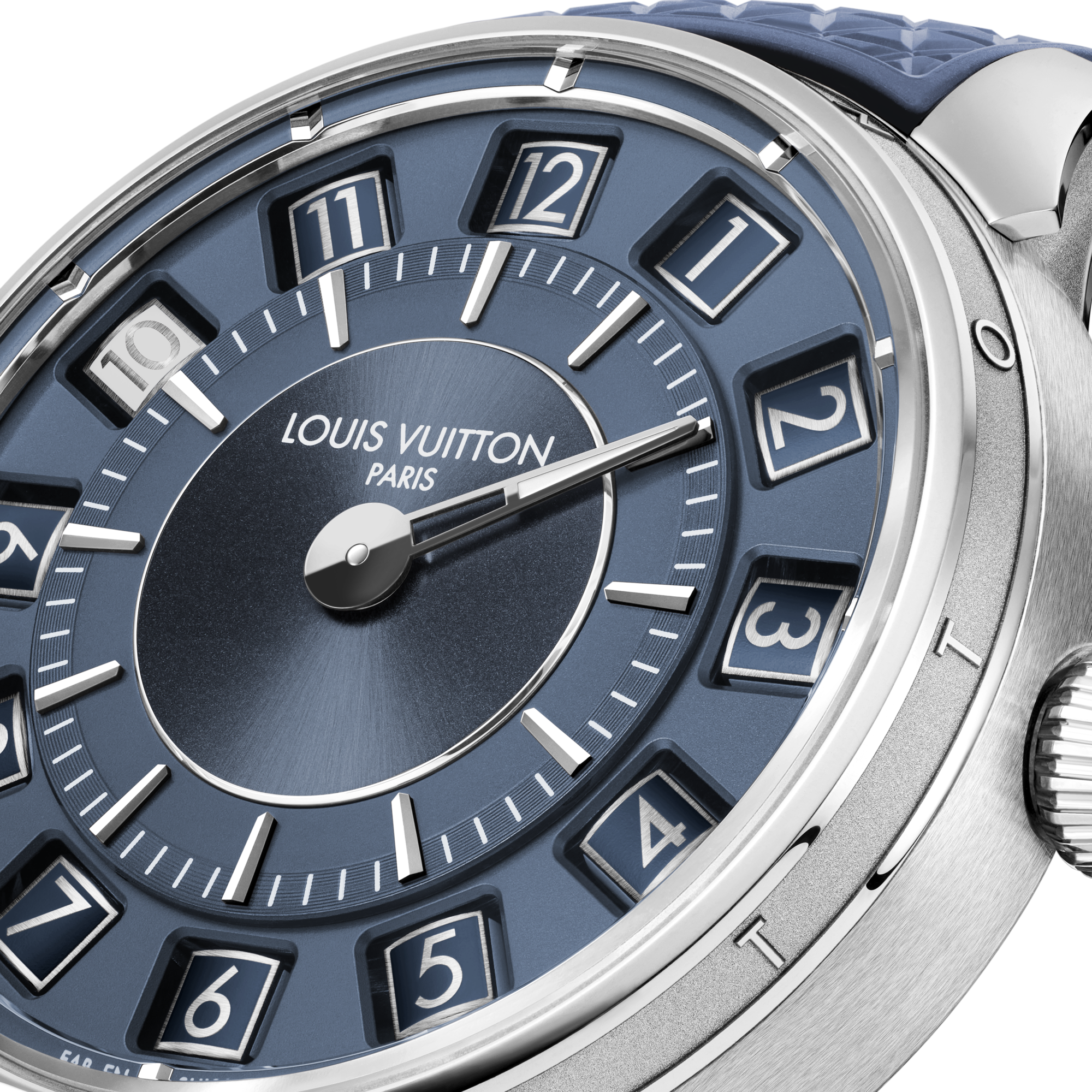  All Watches } Tambour Taiko Spin Time, Automatic, 39.5mm, White gold | Louis Vuitton ® (Product zoom)