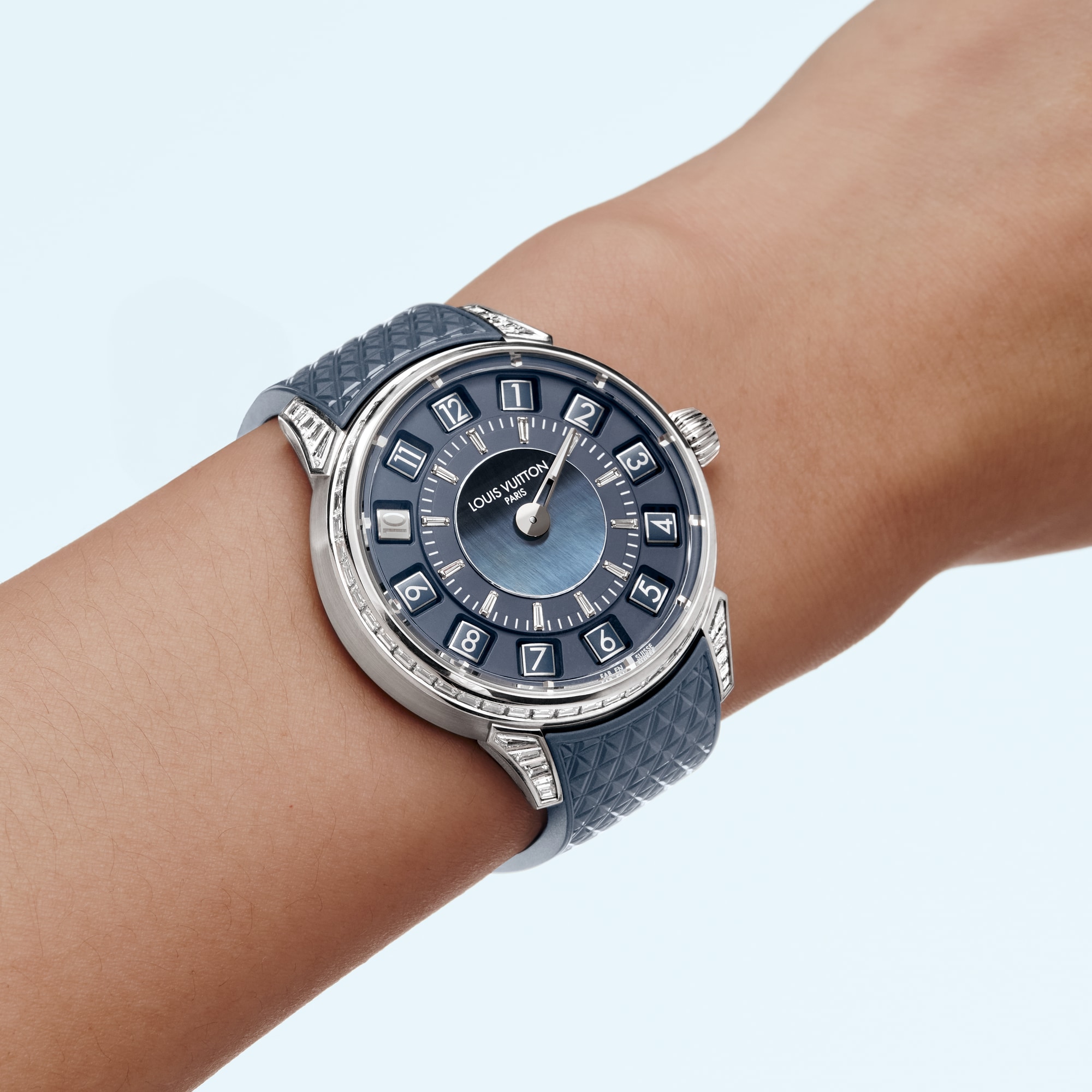  All Watches } Tambour Taiko Spin Time, Automatic, 39.5mm, White gold, Hawk