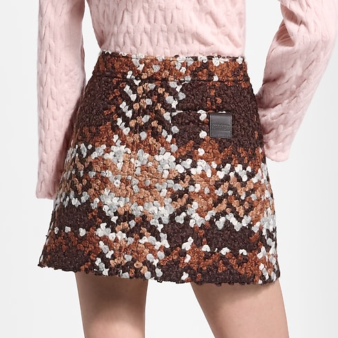 Ready-to-Wear New In Ready-to-Wear Tartan Tweed Mini Skirt | Louis Vuitton ® (Product zoom)