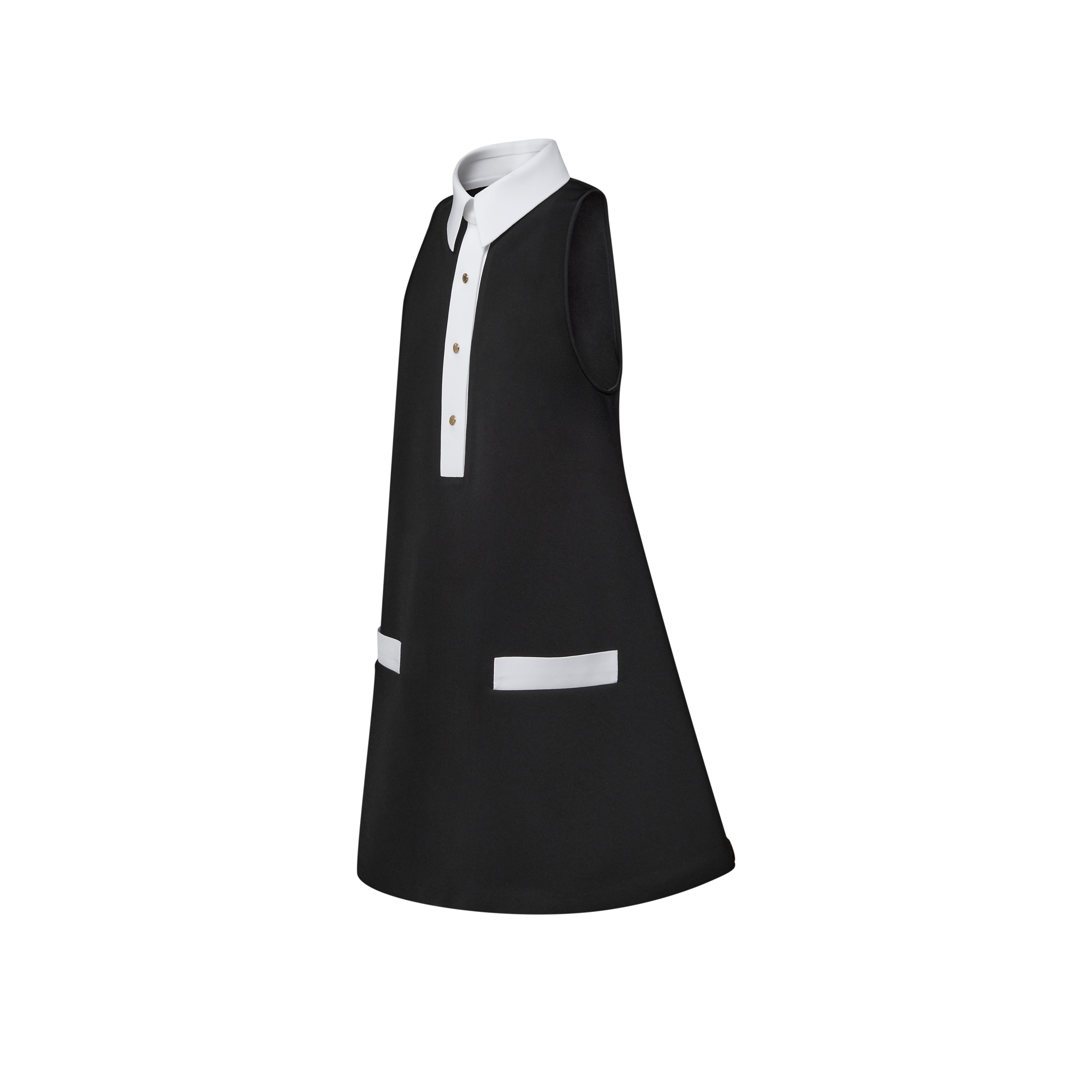 Technical Gabardine Polo Dress