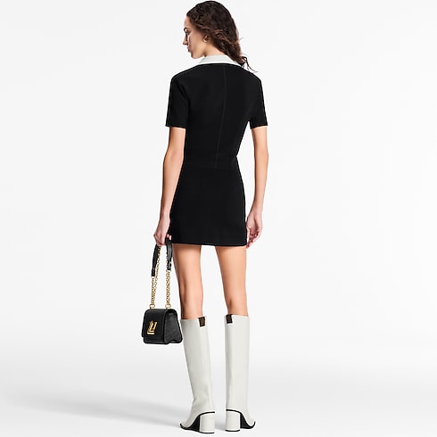 Ready-to-Wear Dresses Technical Jersey Peter Pan Collar Dress | Louis Vuitton ® (Product zoom)