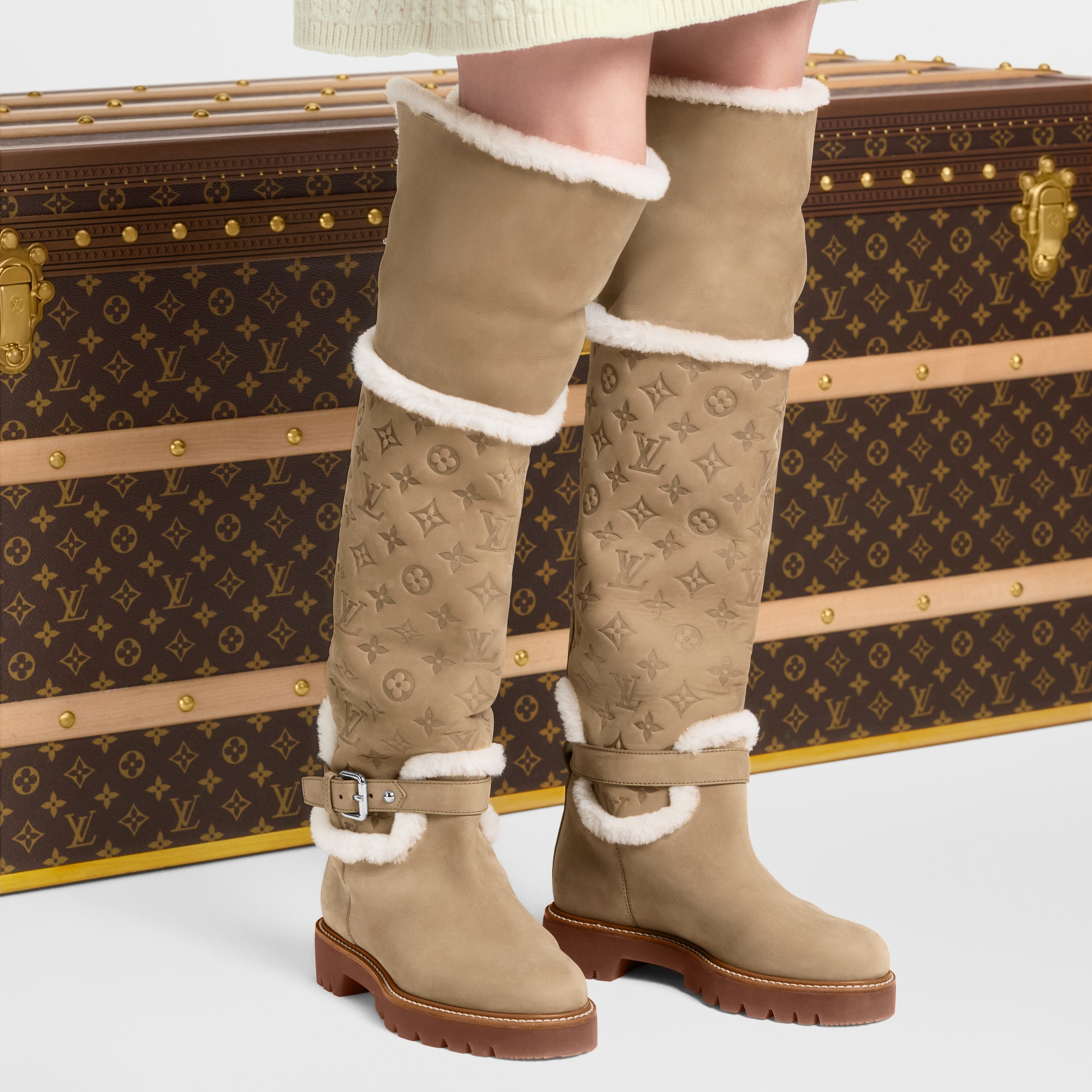  Shoes Boots and Ankle Boots Territory Flat Thigh Boot | Louis Vuitton ® (Product zoom)
