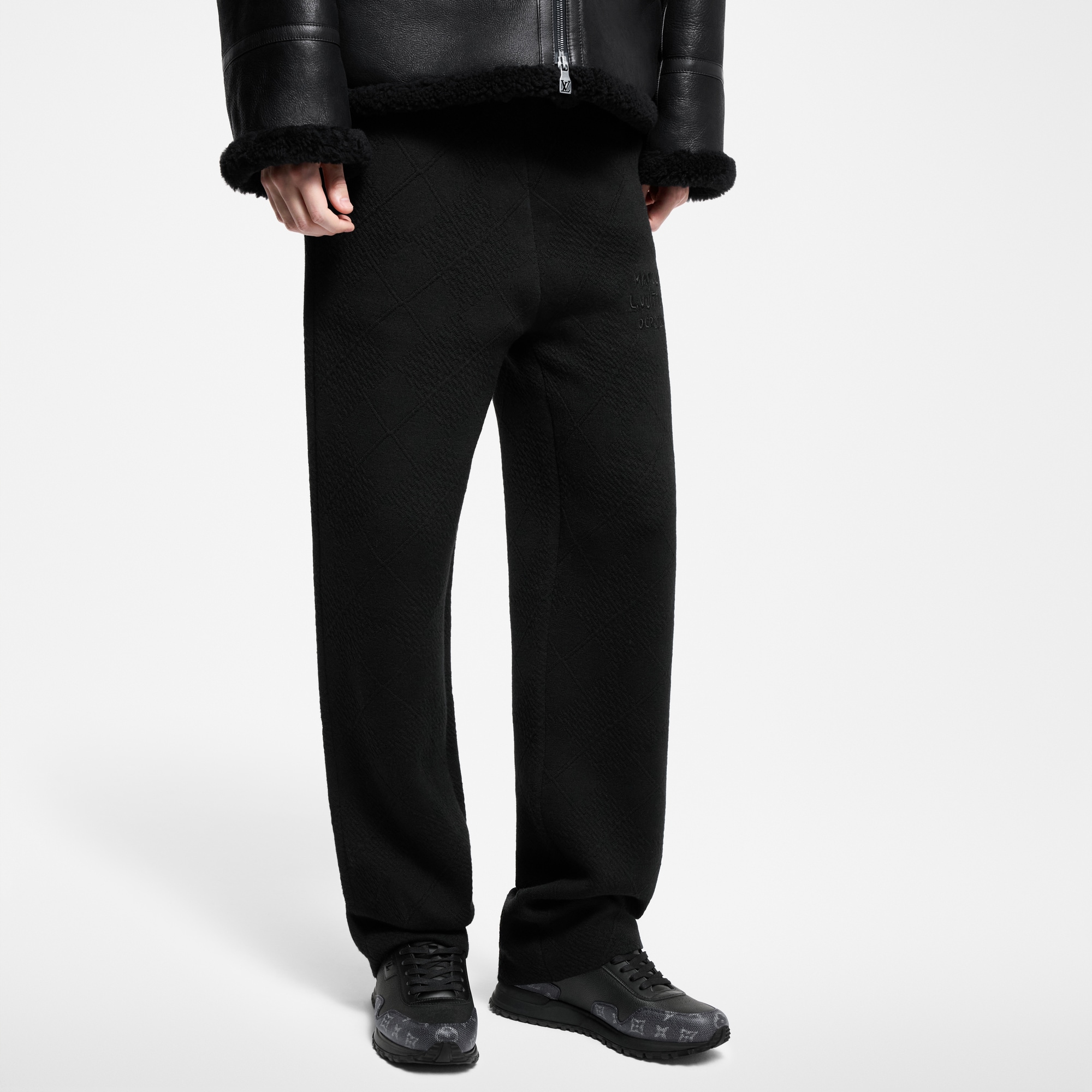  Ready-to-Wear All Ready-to-Wear Textured Knit Wool-Blend Jogpants | Louis Vuitton ® (Product zoom)