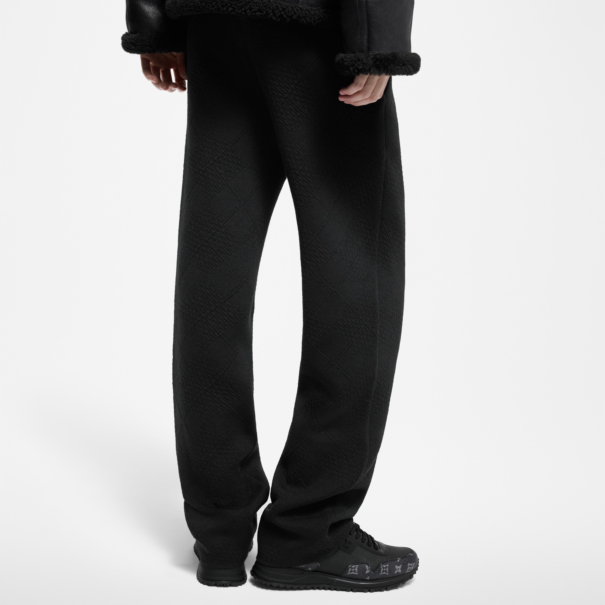  Ready-to-Wear All Ready-to-Wear Textured Knit Wool-Blend Jogpants | Louis Vuitton ® (Product zoom)