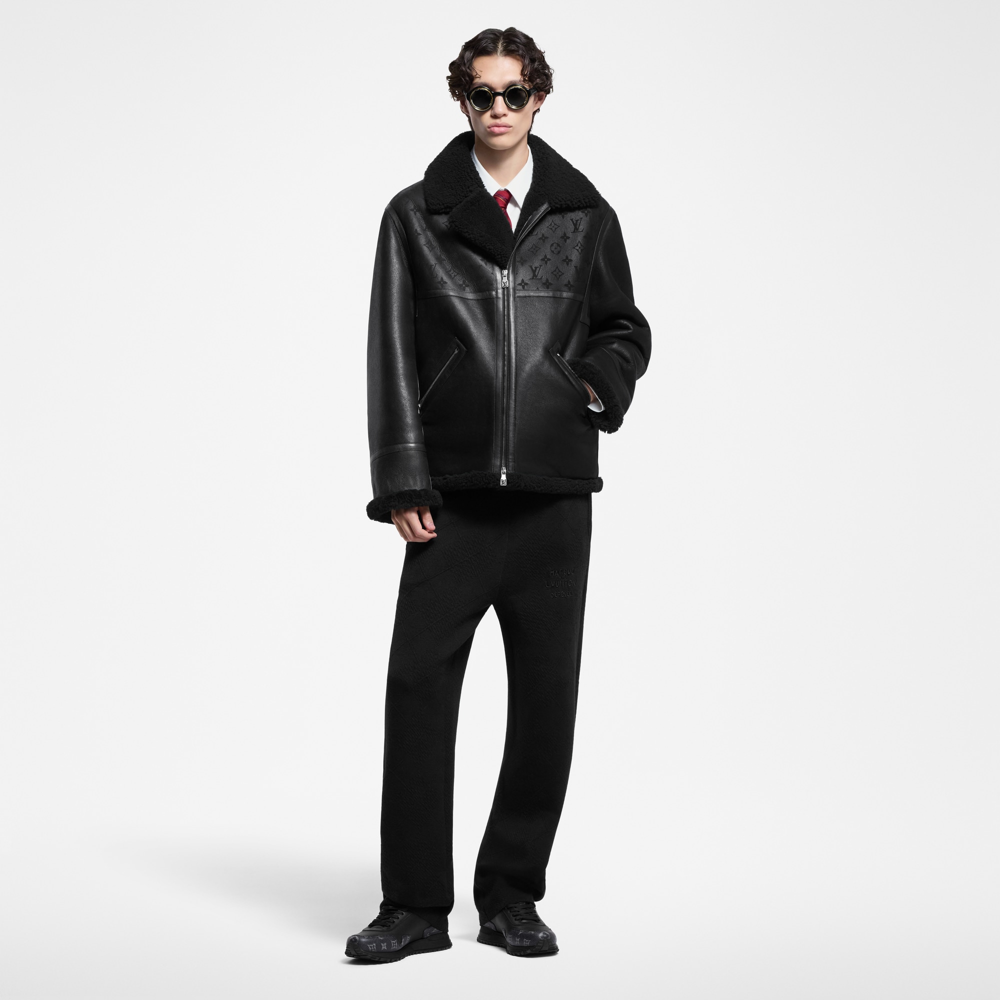  Ready-to-Wear All Ready-to-Wear Textured Knit Wool-Blend Jogpants | Louis Vuitton ® (Product zoom)