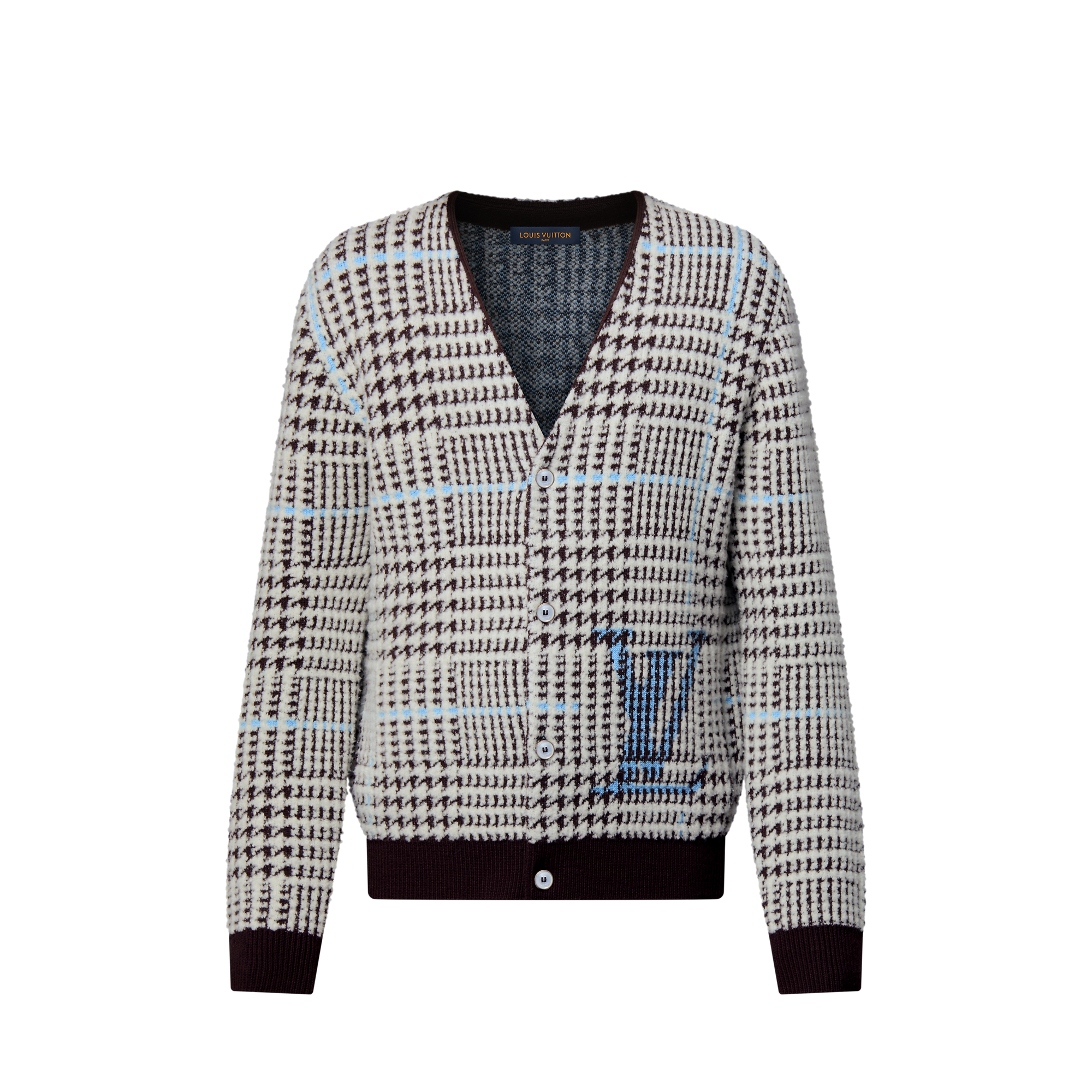 Textured Plaid Cardigan