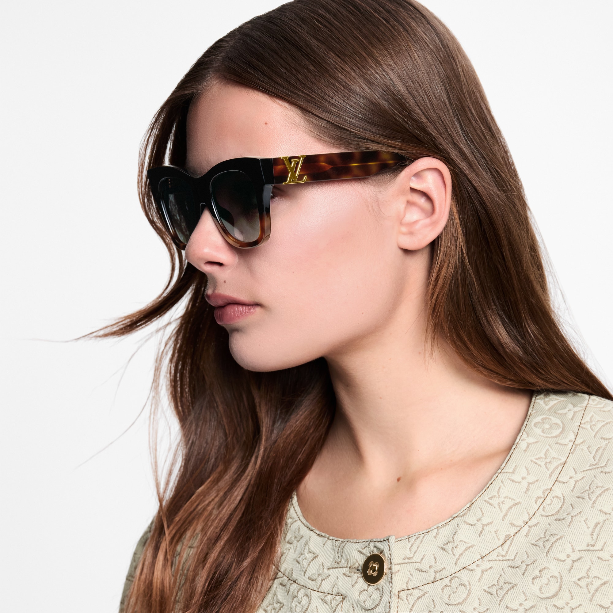 Louis Vuitton the Party Square Sunglasses Eyewear Louis Vuitton Brown Square Party Sunglasses (801) – Bagaholic main image 2