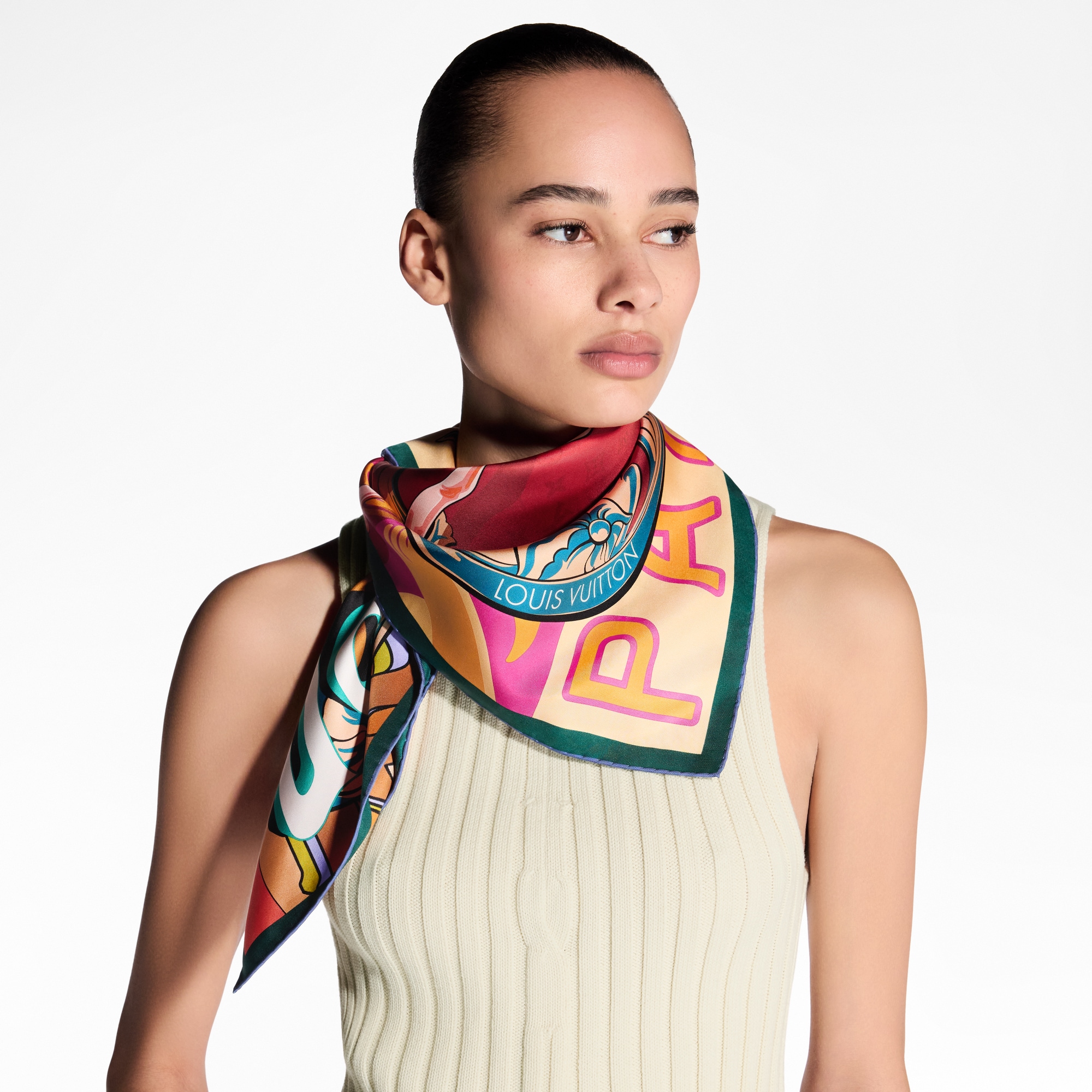 S00 Accessories Silk Squares and Bandeaus  Through The Window Square 90 | Louis Vuitton ® (Product zoom)