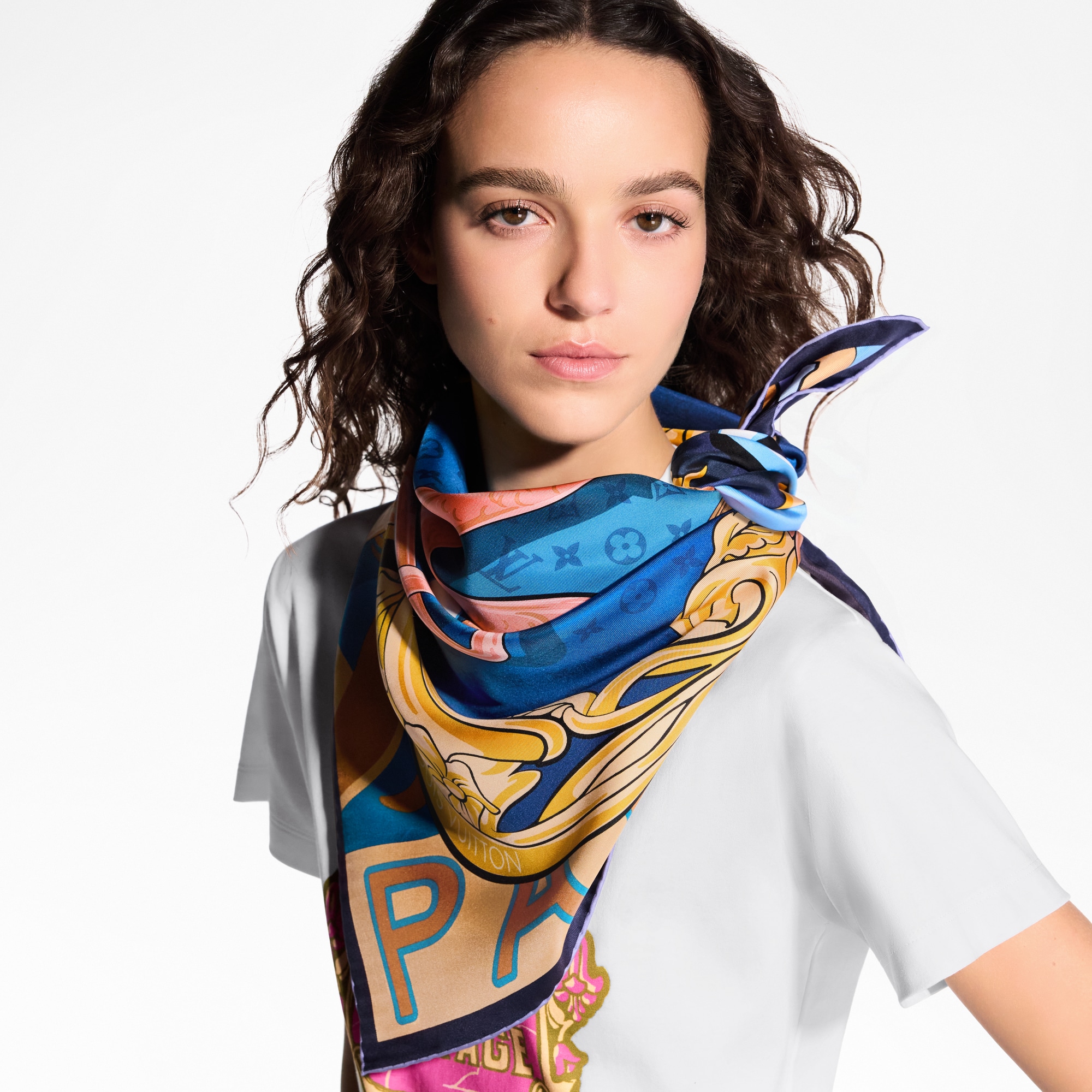 S00 Accessories Silk Squares and Bandeaus  Through The Window Square 90 | Louis Vuitton ® (Product zoom)