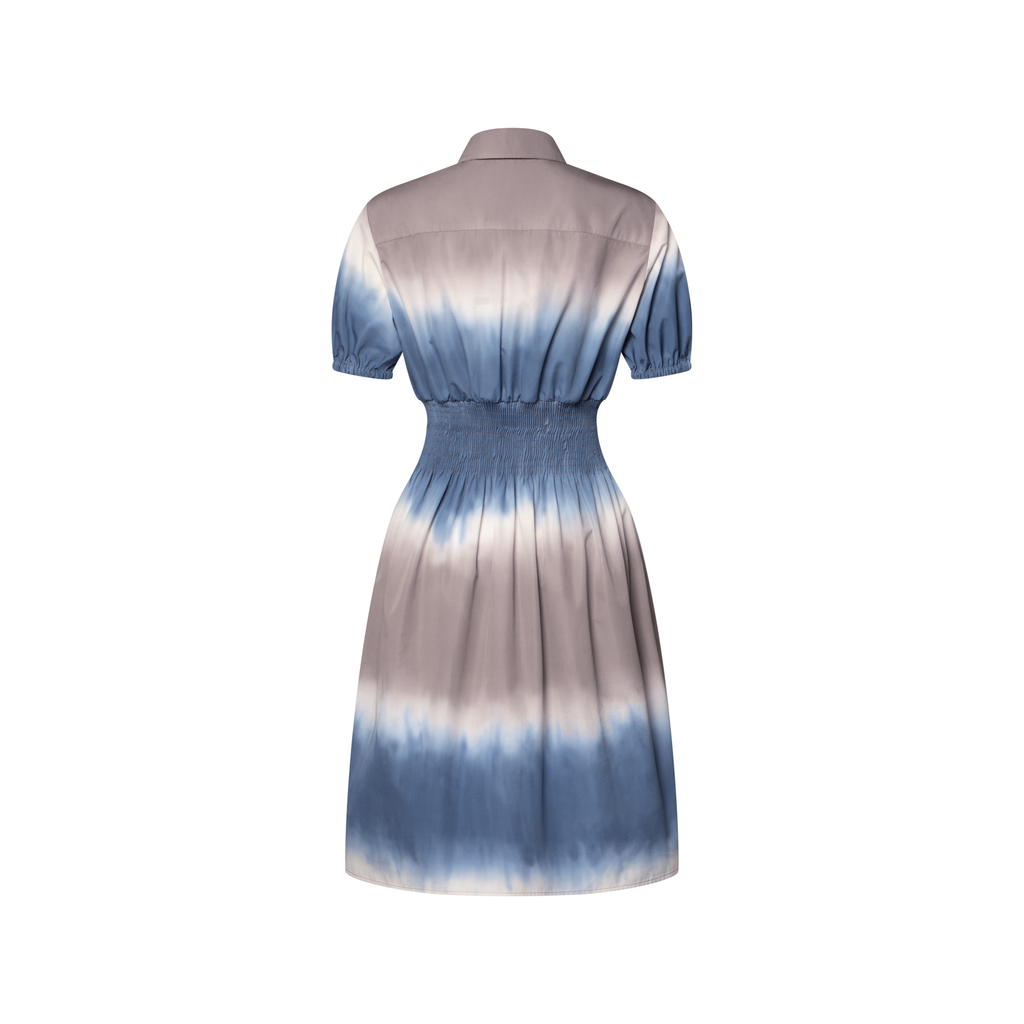 LOUIS VUITTON Tie Dye Shirt Dress Blue. Size 34