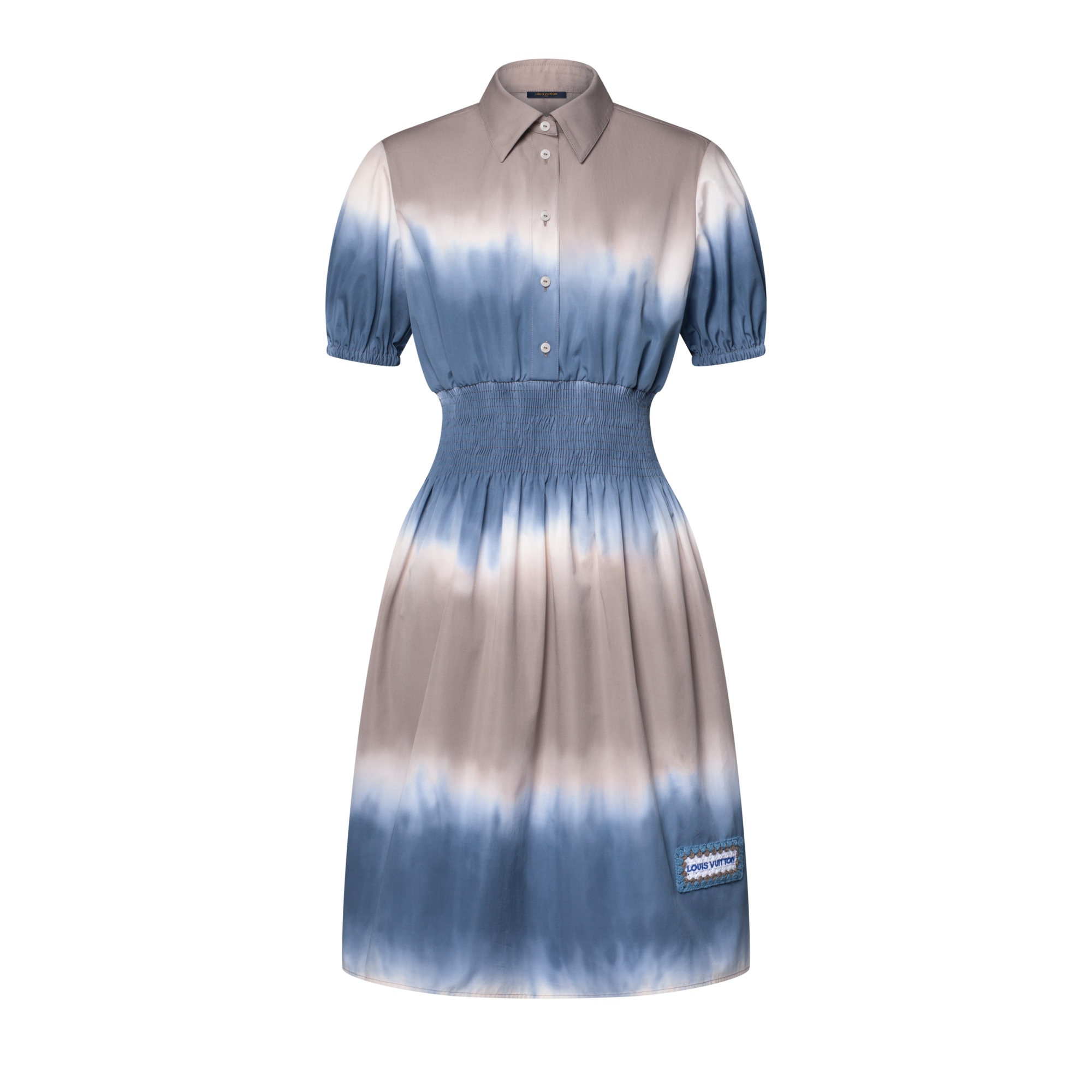 LOUIS VUITTON Tie Dye Shirt Dress Blue. Size 36 LOUIS VUITTON Tie Dye Shirt Dress Blue. Size 36