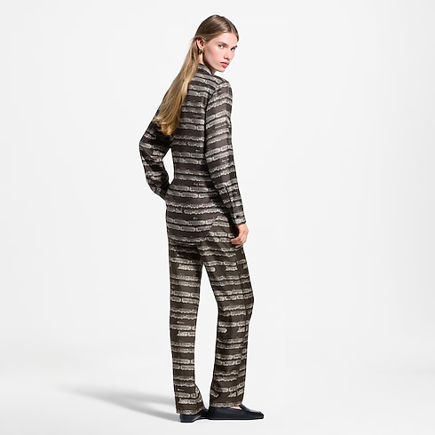 Ready-to-Wear Tops and Shirts Train Print Silk Shirt | Louis Vuitton ® (Product zoom)