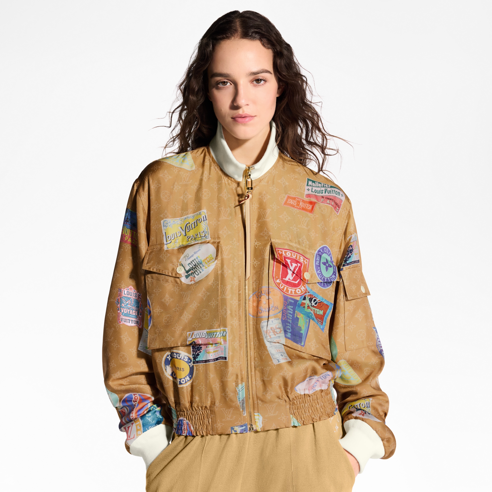  Ready-to-Wear Coats and Jackets Travel Patch Bomber Jacket | Louis Vuitton ® (Product zoom)