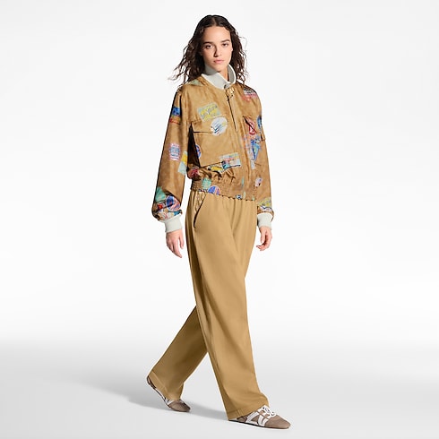 Ready-to-Wear Coats and Jackets Travel Patch Bomber Jacket | Louis Vuitton ® (Product zoom)