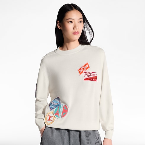 Ready-to-Wear Knitwear Travel Patch Cashmere Pullover | Louis Vuitton ® (Product zoom)