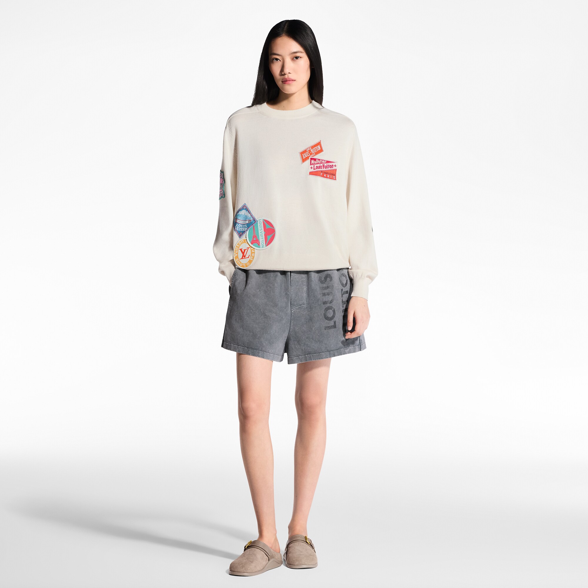 Travel Patch Cashmere Pullover