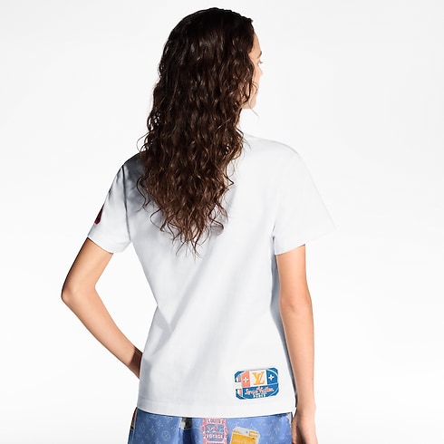 Ready-to-Wear Tops Travel Patch Print T-Shirt | Louis Vuitton ® (Product zoom)