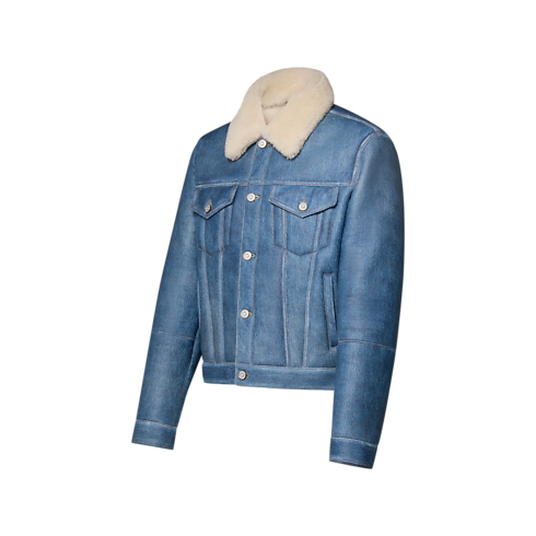 Ready-to-Wear All Ready-to-Wear Trompe L’Oeil Denim Shearling Trucker | Louis Vuitton ® (Product zoom)