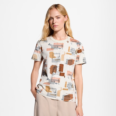 Ready-to-Wear T-shirts and Sweatshirts Trunk Print T-Shirt | Louis Vuitton ® (Product zoom)