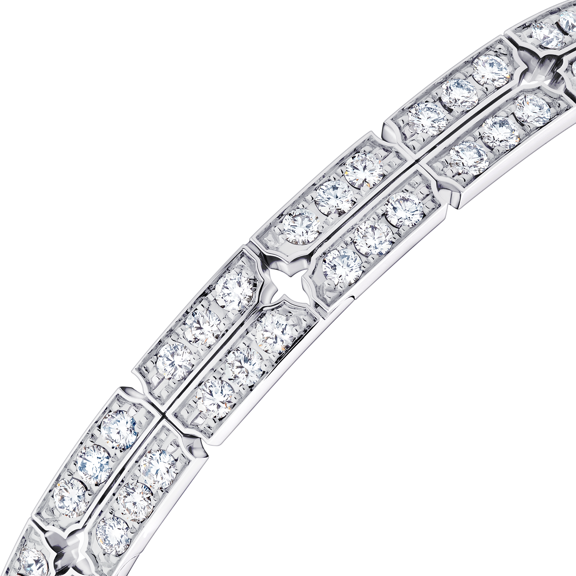 Tumbler Bracelet, White Gold and Diamonds