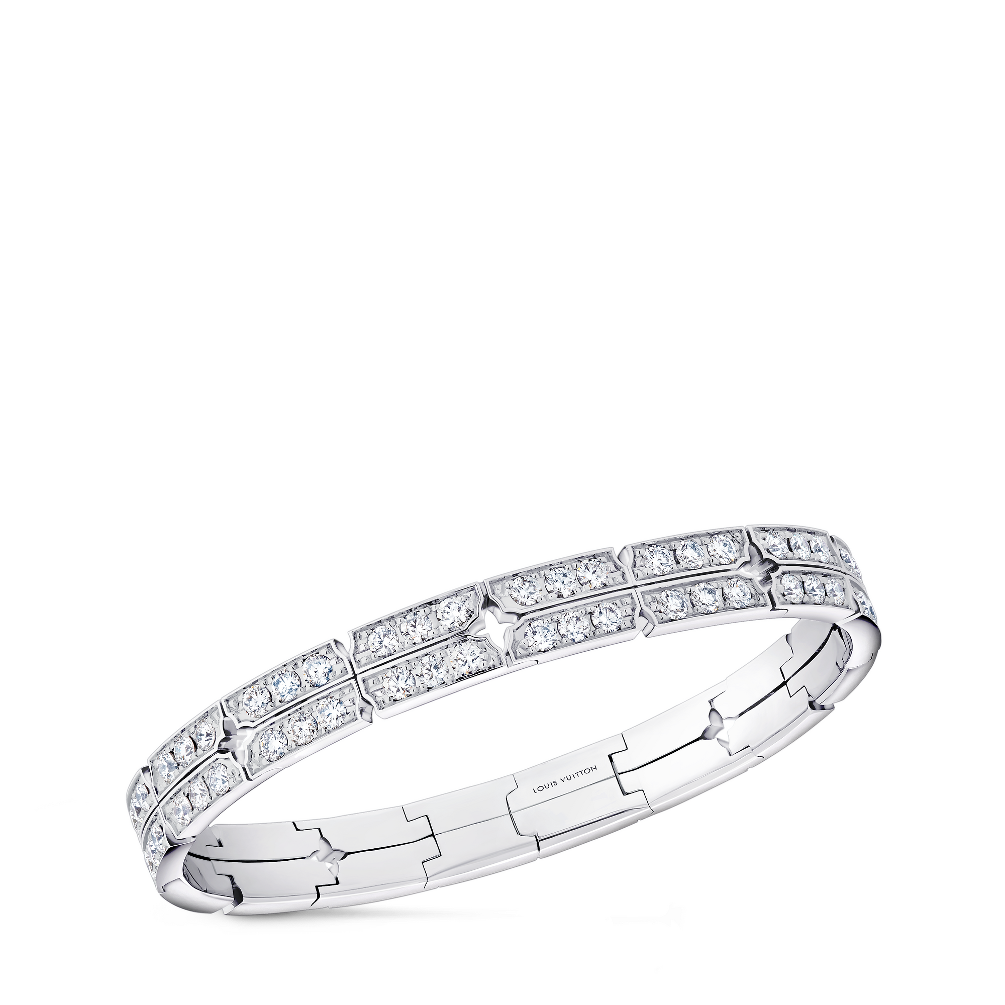 Tumbler Bracelet, White Gold and Diamonds