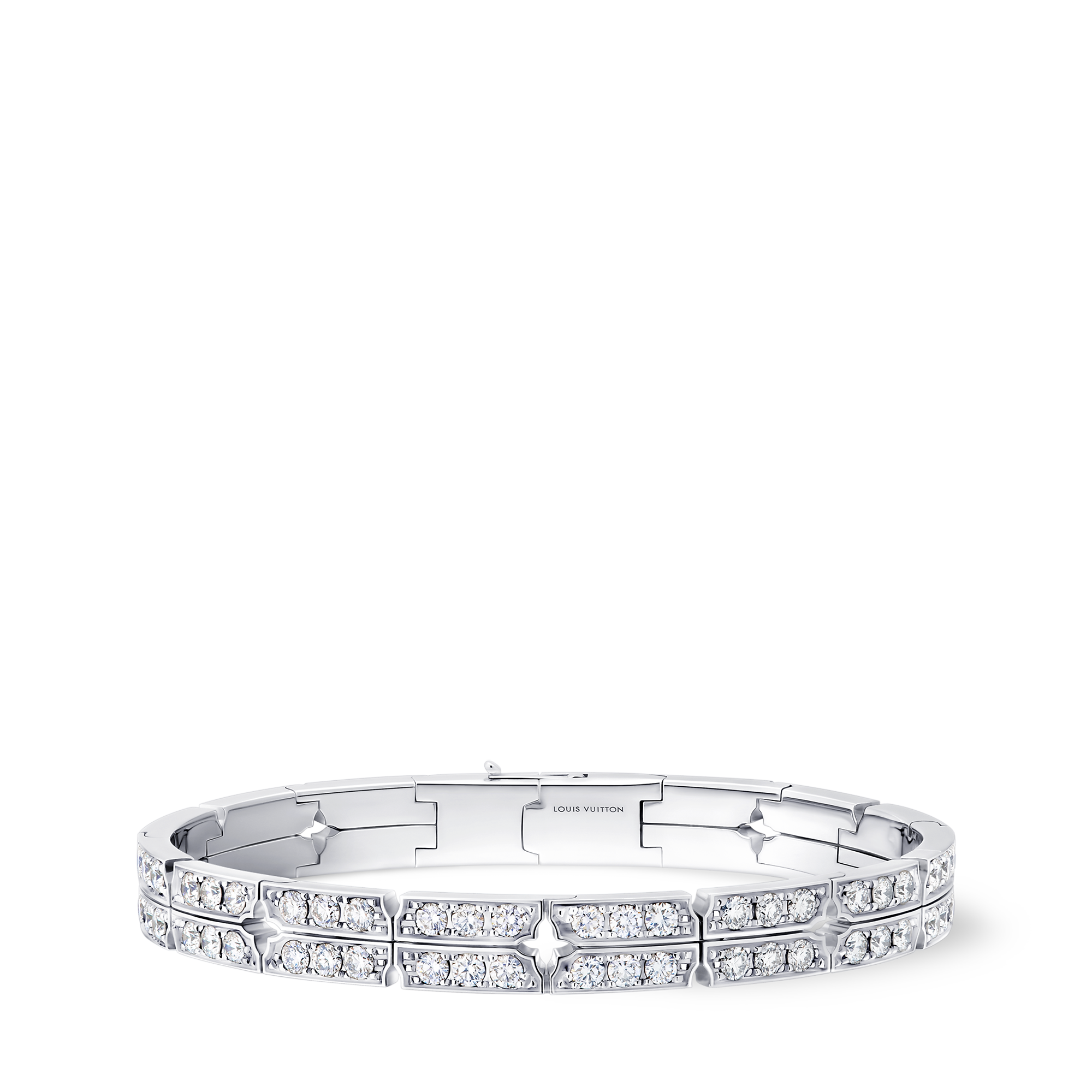 Tumbler Bracelet, White Gold and Diamonds