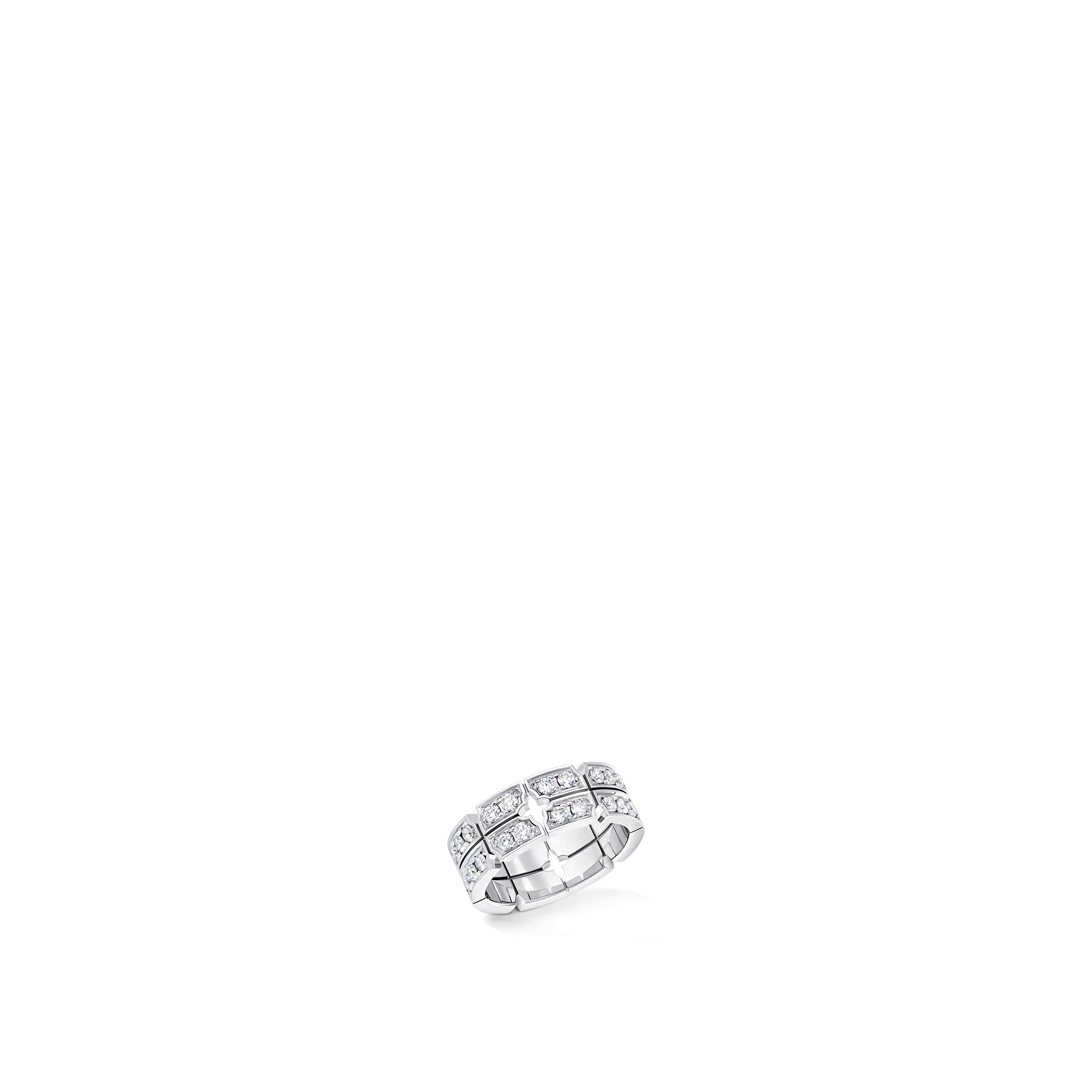  Categories Rings Tumbler Ring, White Gold and Diamonds | Louis Vuitton ® (Product zoom)