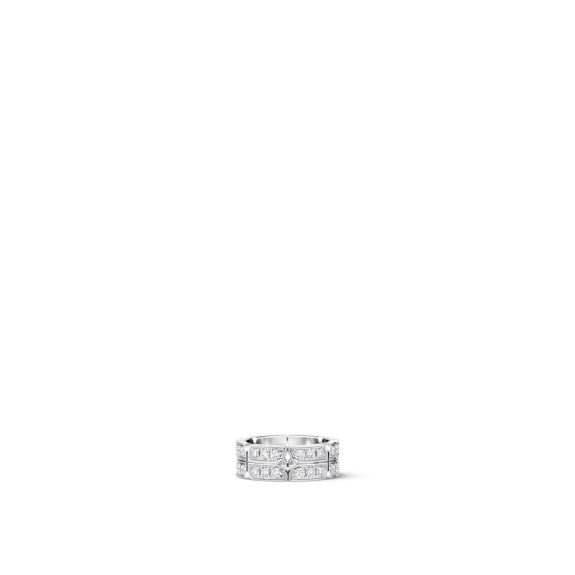  Categories Rings Tumbler Ring, White Gold and Diamonds | Louis Vuitton ® (Product zoom)