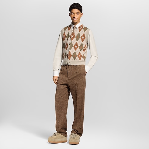 Ready-to-Wear Pants Tweed Drawstring Pants | Louis Vuitton ® (Product zoom)