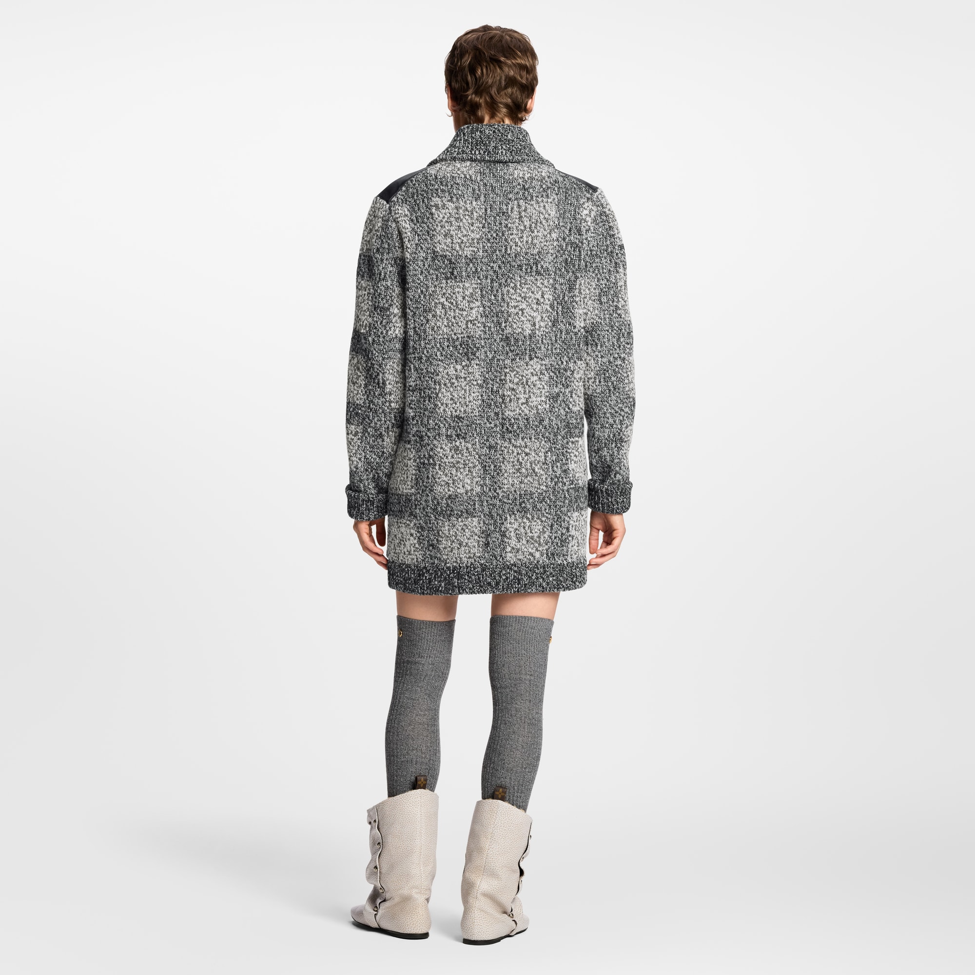  Ready-to-Wear Knitwear Tweed Knit Cardigan | Louis Vuitton ® (Product zoom)