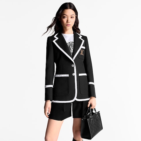 Ready-to-Wear Coats and Jackets Tweed Trim Preppy Blazer | Louis Vuitton ® (Product zoom)