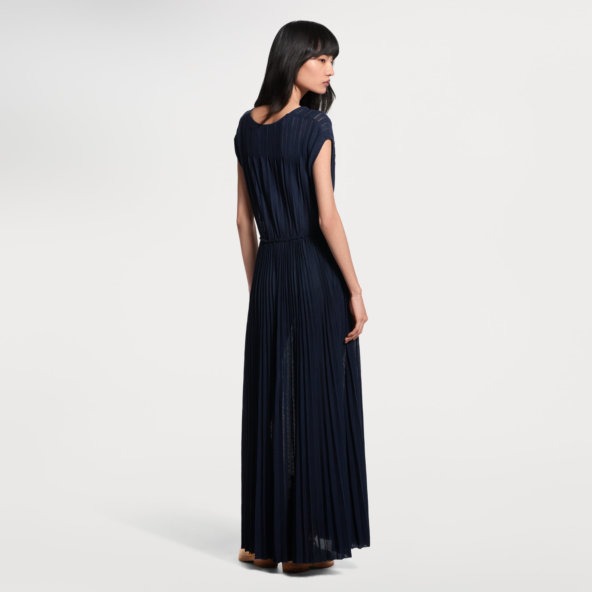 lv trunk pleat dress Louis Vuitton Monogram Trunk Pleated Dress - Size 42