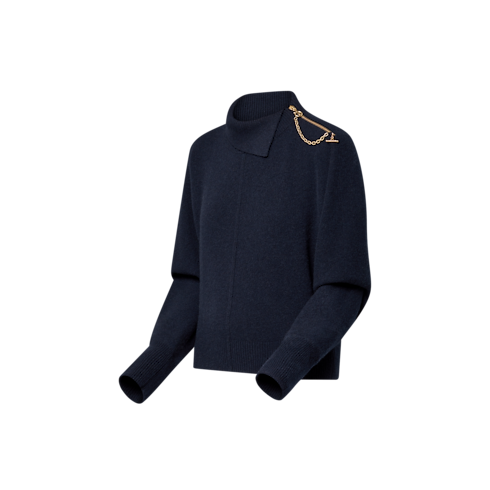 Ready-to-Wear Knitwear Twist Collar Knit Pullover | Louis Vuitton ® (Product zoom)