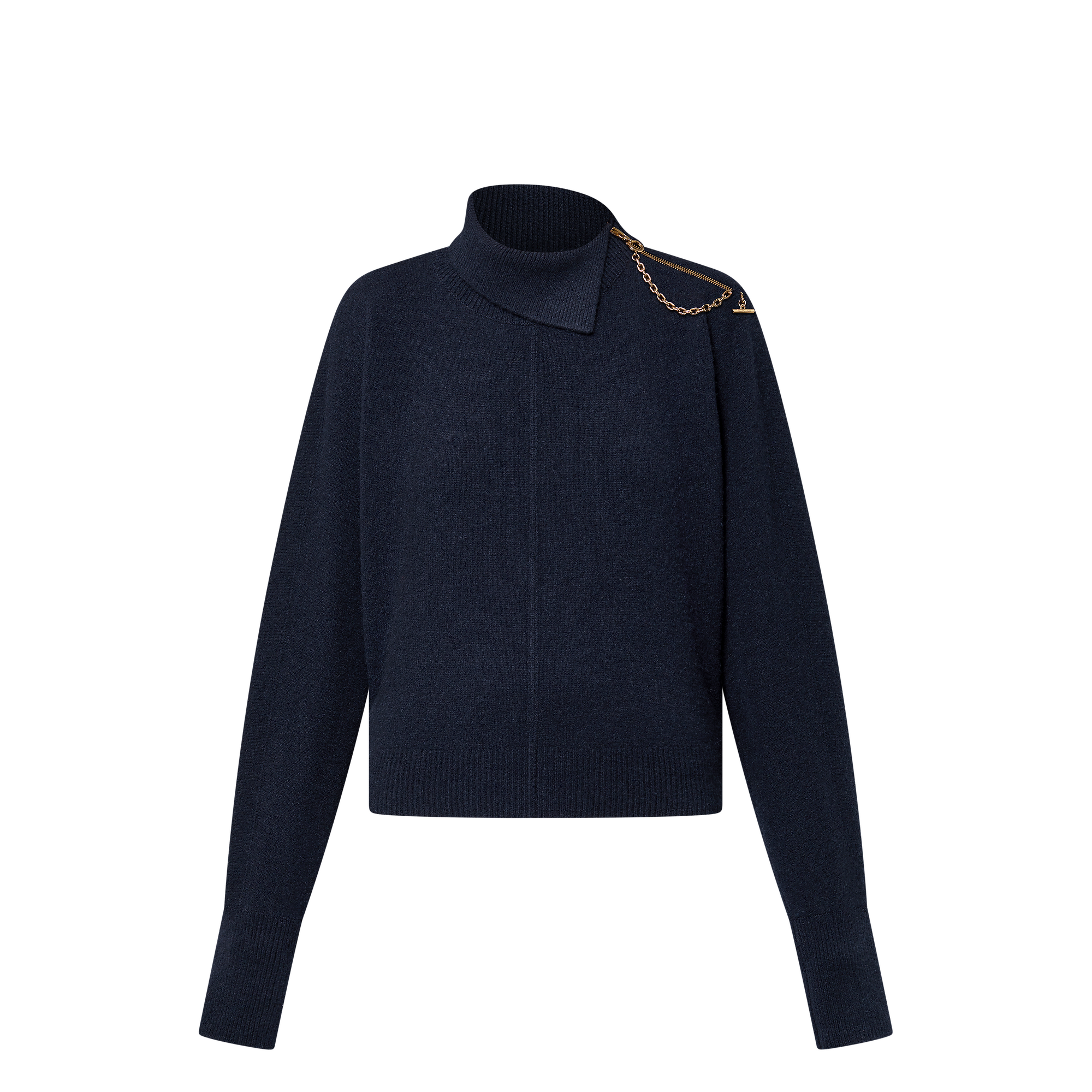 Twist Collar Knit Pullover