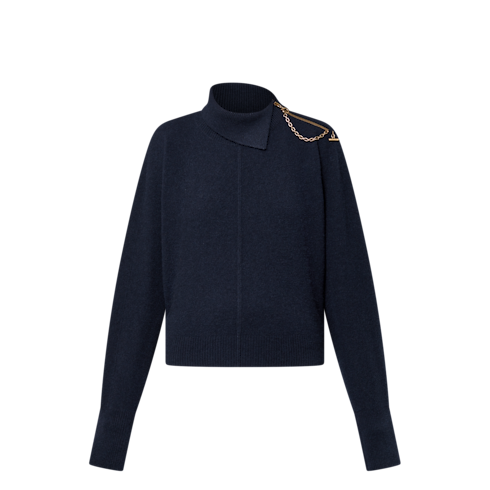 Ready-to-Wear Knitwear Twist Collar Knit Pullover | Louis Vuitton ® (Product zoom)